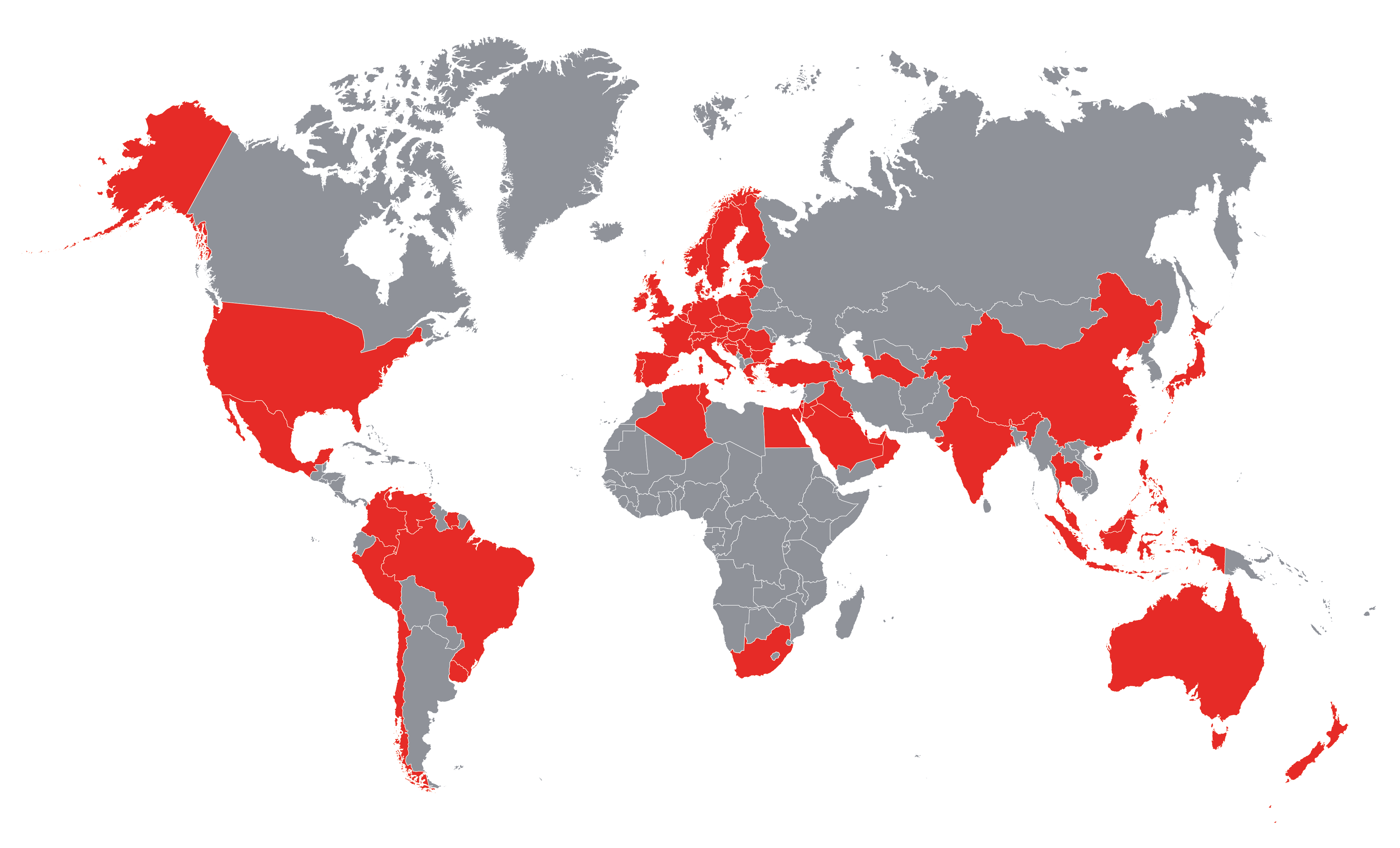 Wereld kaart Cepro verkooppunten - 2025